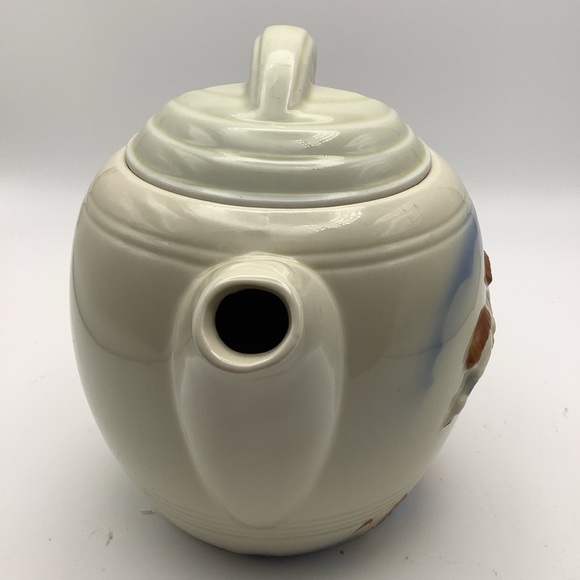 Vintage Porcelier Vitreous China Hand Decorated Flying Duck Teapot - Picture 6 of 11